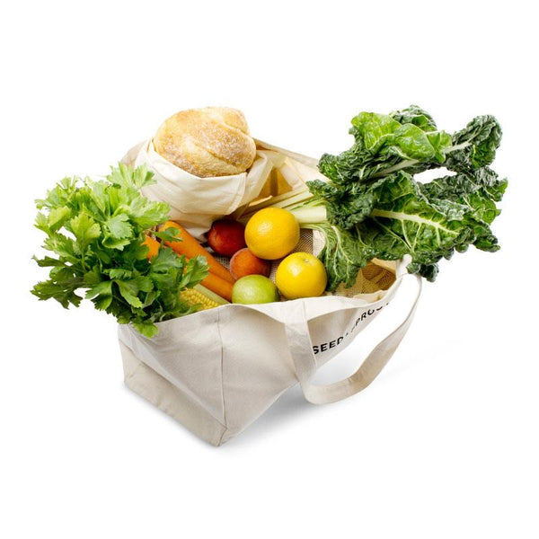Seed and Sprout Organic Pocket Tote Shopping/Market Bag