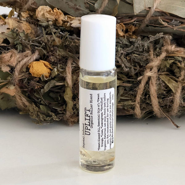 Crystal Infused Essential Oil Roller - Uplift