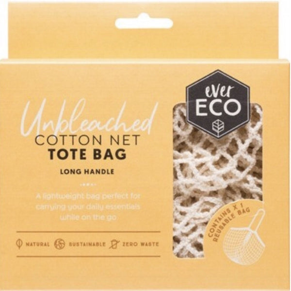 Ever Eco Reusable Organic Cotton String Tote Bag - Long Handle