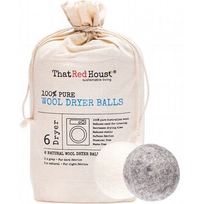 That Red House Wool Dryer Balls 100% Pure - 6